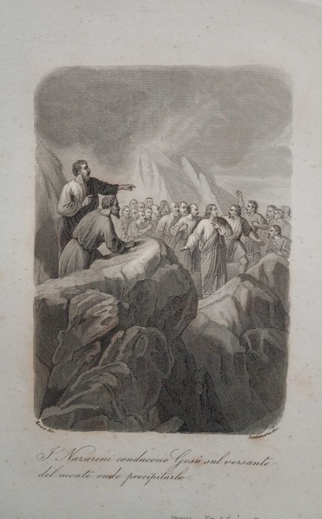 I Nazareni conducono Gesù sul versante del monte onde precipitarlo