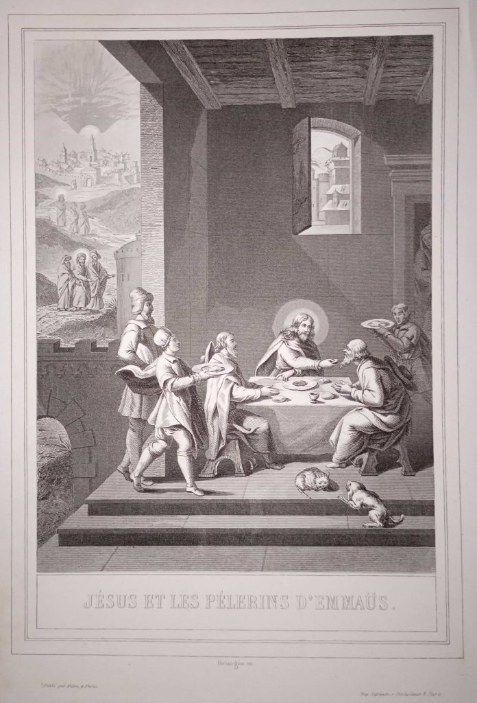Gesù e i pellegrini di Emmaus