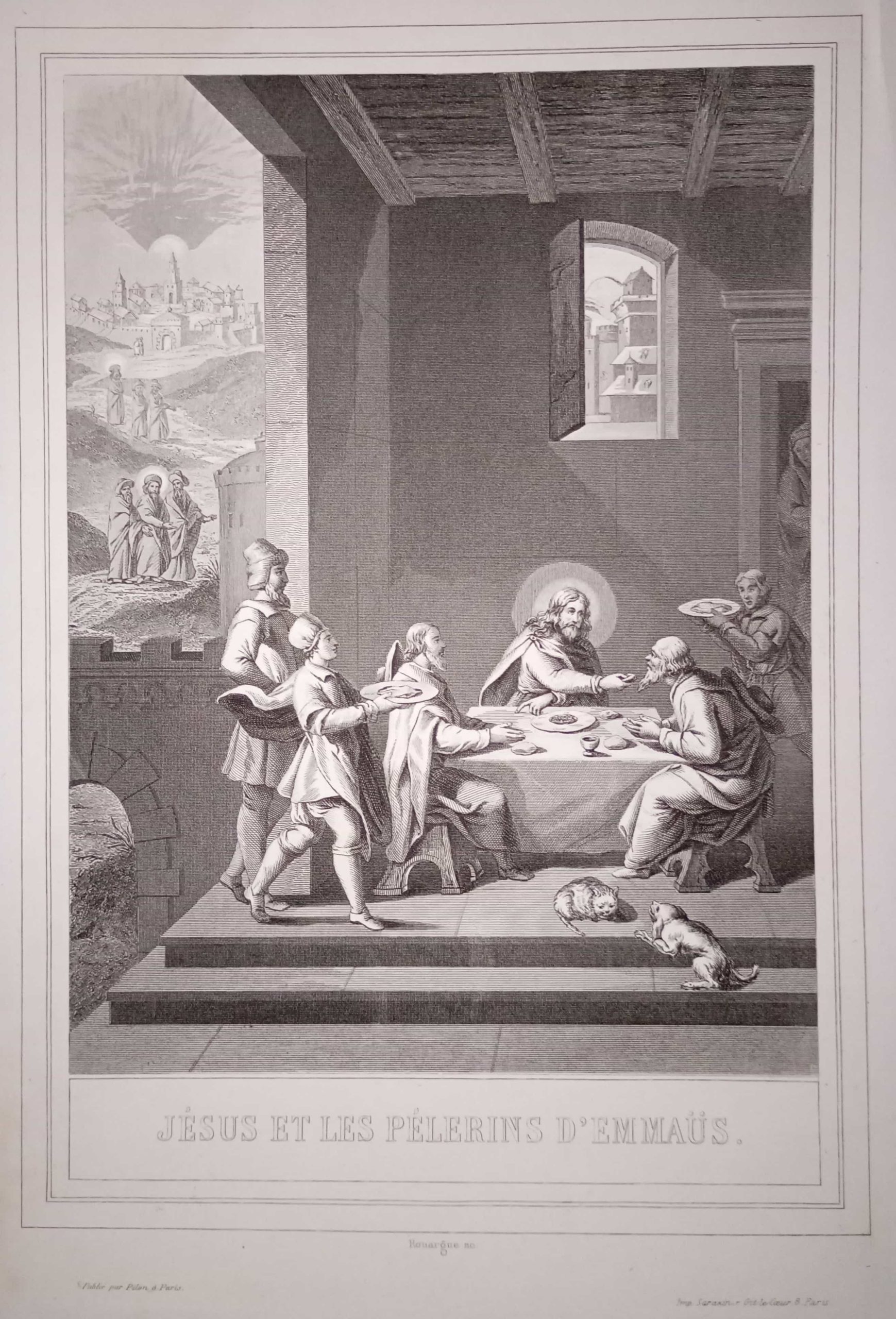 Gesù e i pellegrini di Emmaus