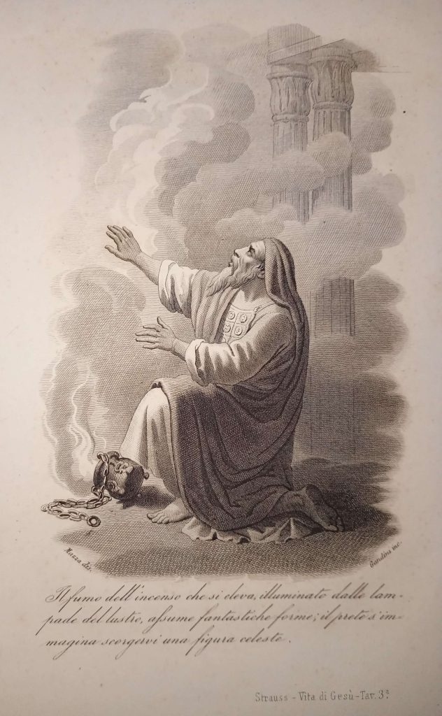 Il fumo dell’incenso e il prete che vi scorge una figura celeste