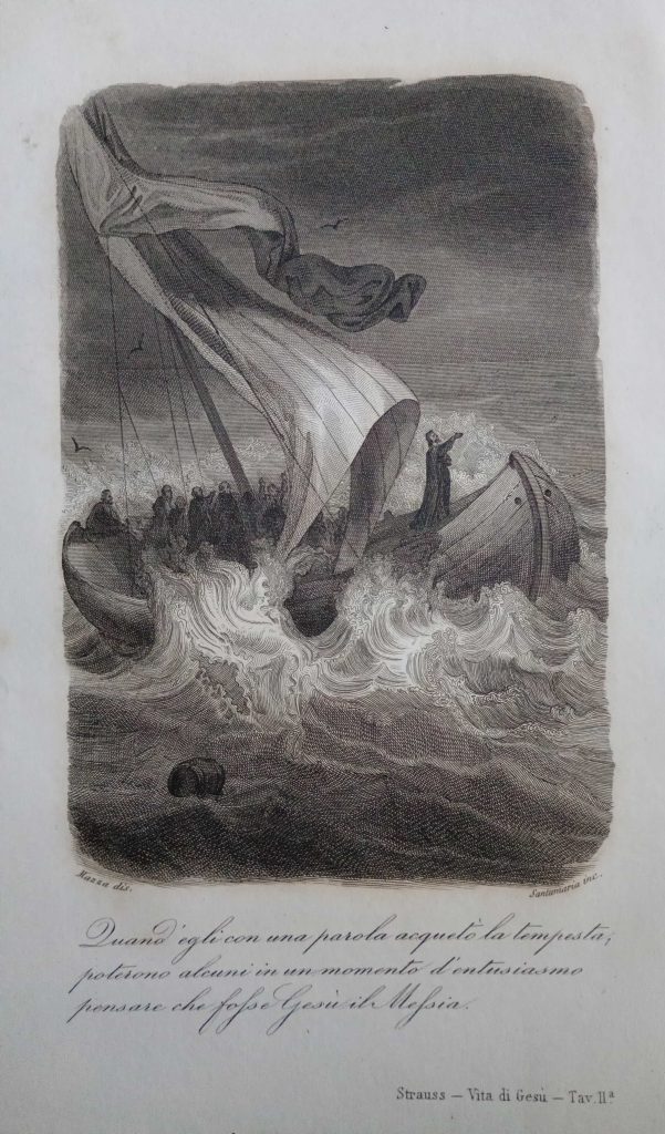 Gesù placa la tempesta sul mare di Galilea